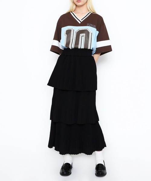 「PUNYUS」 半袖Tシャツ 3 ブラウン レディース_画像3