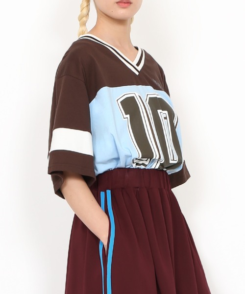 「PUNYUS」 半袖Tシャツ 3 ブラウン レディース_画像6