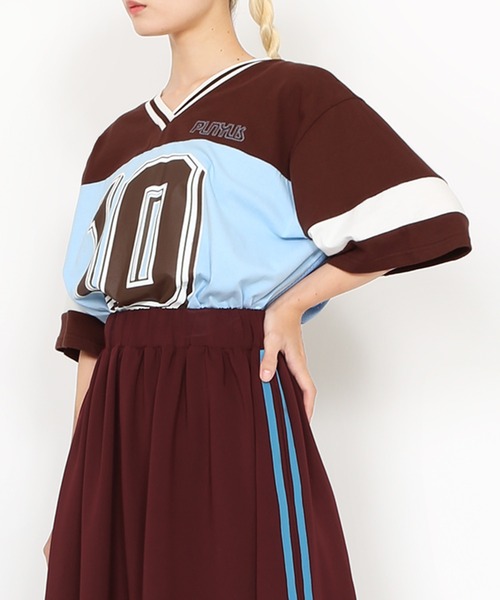 「PUNYUS」 半袖Tシャツ 3 ブラウン レディース_画像8