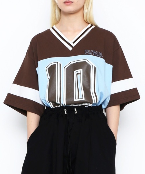 「PUNYUS」 半袖Tシャツ 3 ブラウン レディース_画像9