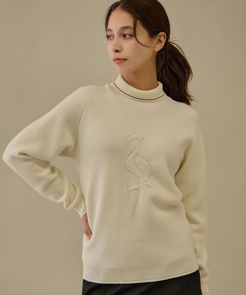 JUN&ROPE'（ジュンアンドロペ） ニット セーター 「NOIR」フラミンゴ