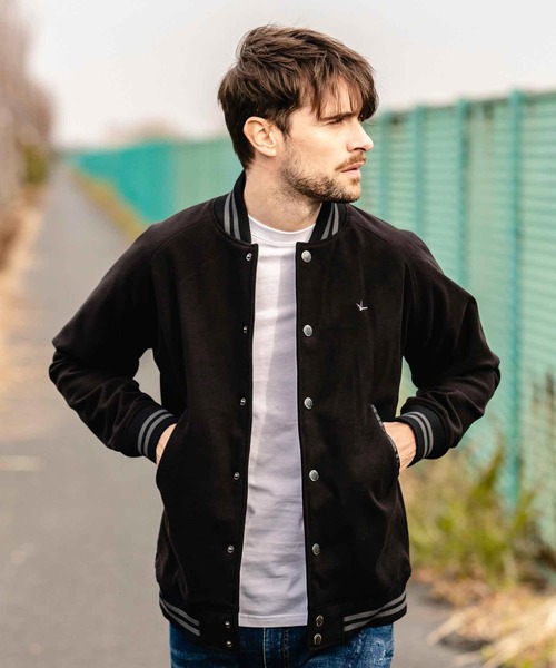 1 piu 1 uguale 3 スタジャン ブラック 1PIU1UGUALE3 RELAX 「1PIU1UGUALE3 RELAX 」 スタジャン L ブラック