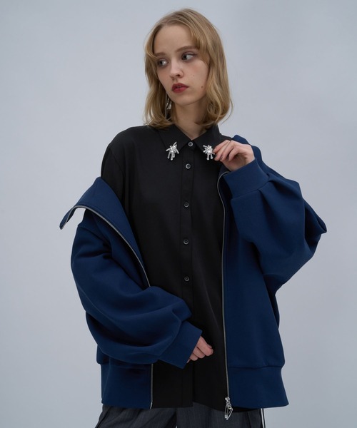 HARE（ハレ） ブラウス シャツ ビジューパーツシャツ(HARE) レディース