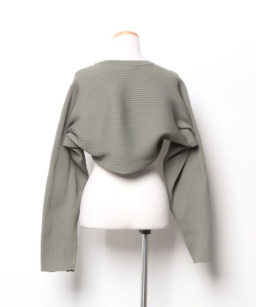 「UN3D.」 長袖ニット 36 カーキ レディース_画像2