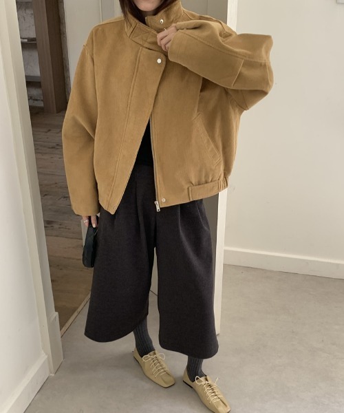 【美品】 Veritecoeur スタンドカラー コーデュロイ ブルゾン フリー FAVORITO ブルゾン アウター スタンドカラーコーデュロイジャケット