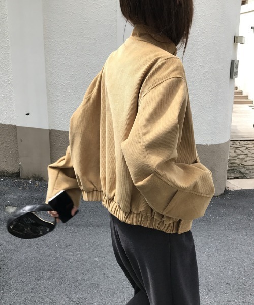 FAVORITO ブルゾン アウター スタンドカラーコーデュロイジャケット