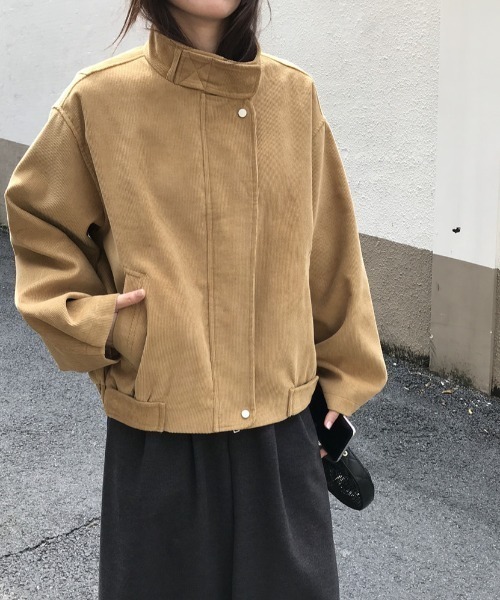 【美品】 Veritecoeur スタンドカラー コーデュロイ ブルゾン フリー FAVORITO ブルゾン アウター スタンドカラーコーデュロイジャケット