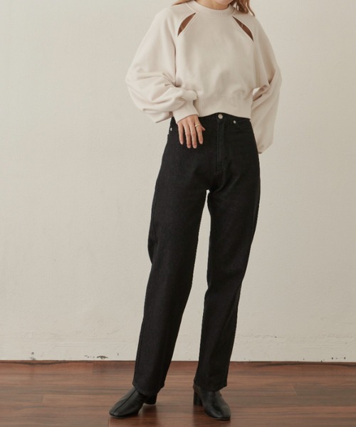 「VANNIE U」 デニムパンツ S ネイビー レディース_画像3