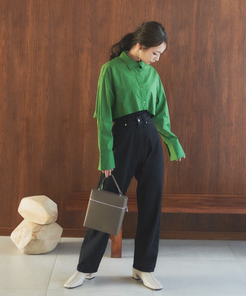 「VANNIE U」 デニムパンツ S ネイビー レディース_画像6