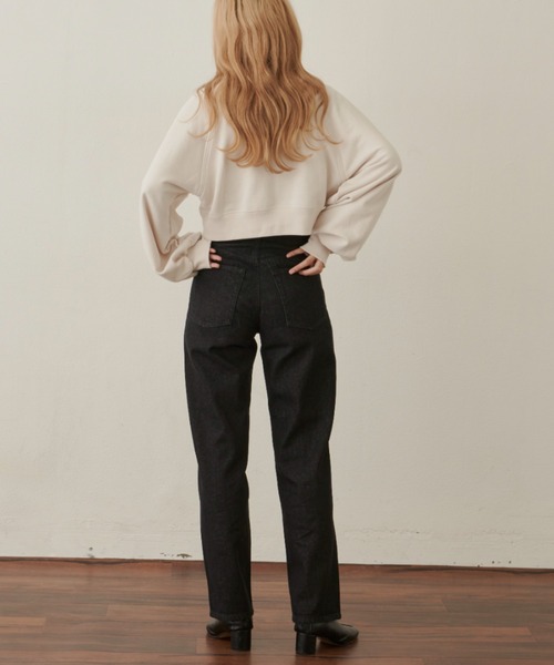 「VANNIE U」 デニムパンツ S ネイビー レディース_画像8