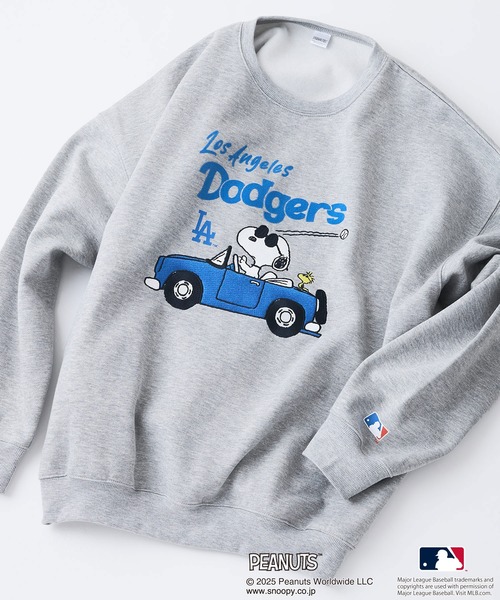 PEANUTS トレーナー スウェット 「PEANUTS×MLB」オリジナルデザイン 裏