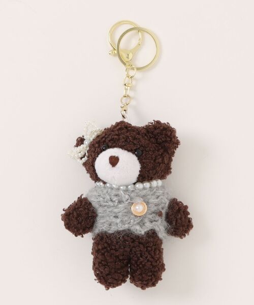 Revo. チャーム アニマル ボア パール リボン くま ベア ぬいぐるみ