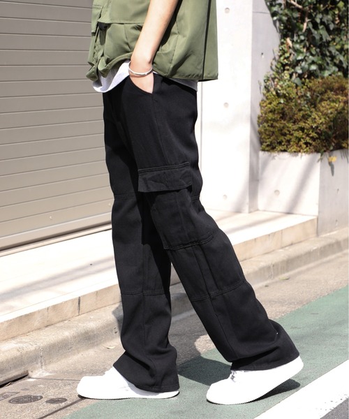 「SETUP7」 「maison breeze」カーゴパンツ L ブラック レディース_画像2