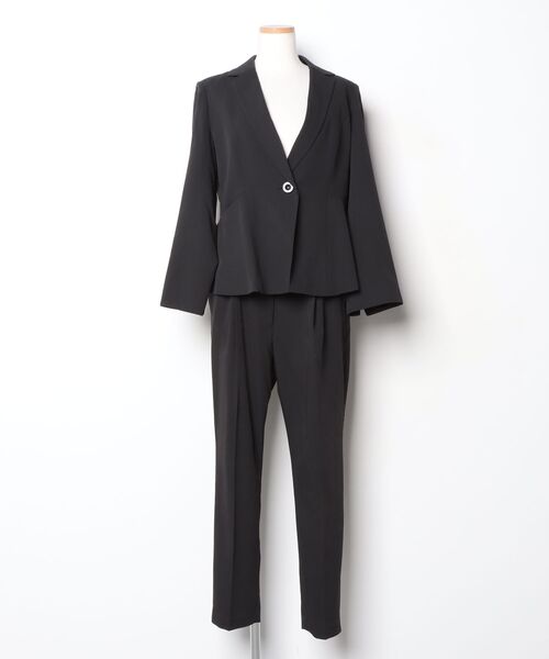 ルイルエブティックパンツスーツ新品 RUIRUE BOUTIQUE（ルイルエブティック） パンツスーツ LL ブラック