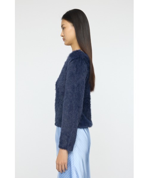 MOUSSY（マウジー） ニット セーター FAUX FUR KNIT CROP トップス