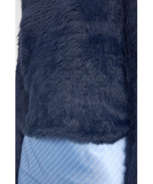 MOUSSY（マウジー） ニット セーター FAUX FUR KNIT CROP トップス