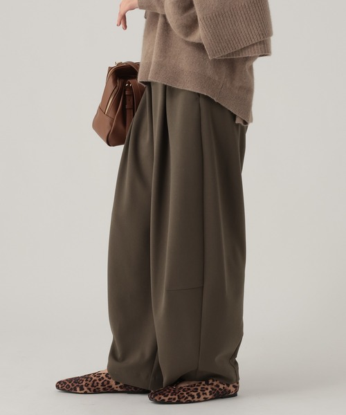Elura（エルーラ） ワイドパンツ パンツ サマ見えリラクシーカーブ
