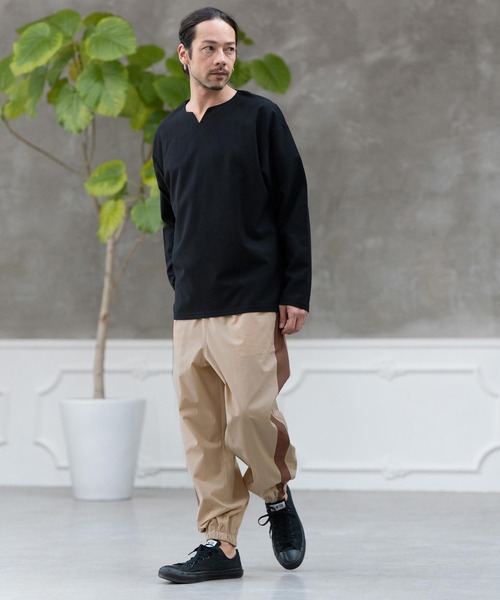 「CAMBIO」 イージーパンツ S ブラック メンズ_画像6