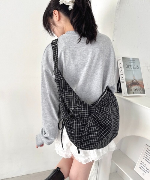 Loueme ショルダーバッグ バッグ チェックリボンショルダーバッグ