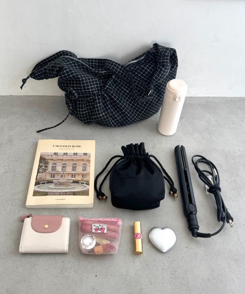 Loueme ショルダーバッグ バッグ チェックリボンショルダーバッグ