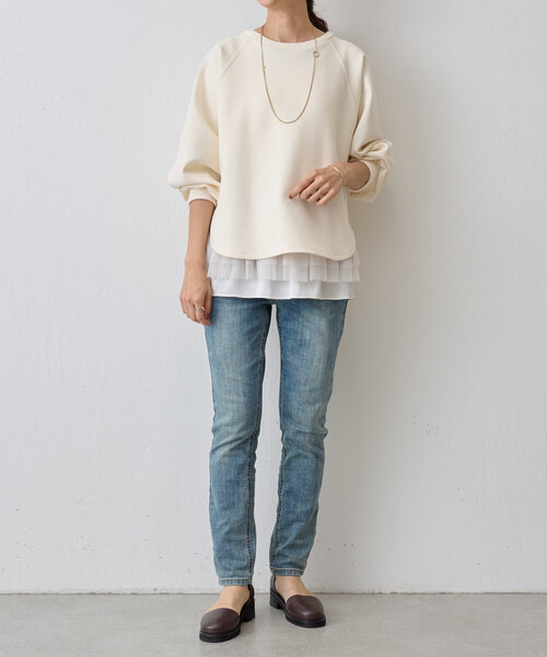 「BEARDSLEY」 スウェットカットソー FREE ホワイト レディース_画像8