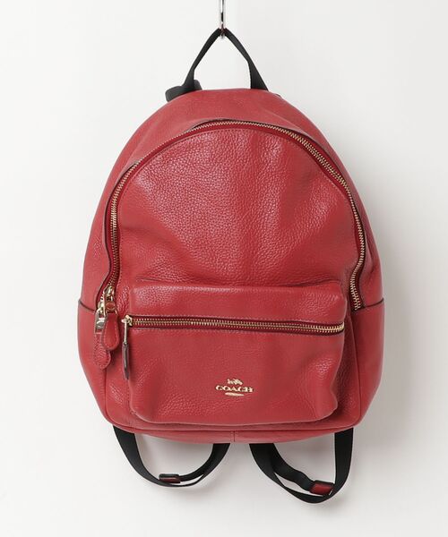 COACH（コーチ） ワンポイントリュック - レッド レディース