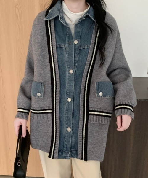ヒスミニ　天使　エンジェル　羽根　カーディガン　デニム　テディ　アウター 楽天市場】UNION ENGINEER カーディガン ミディアムインディゴ