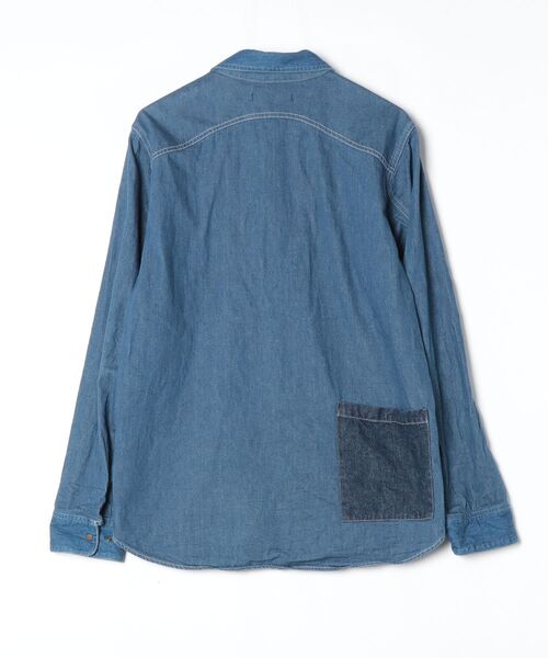 「Johnbull」 長袖シャツ L ネイビー メンズ_画像2