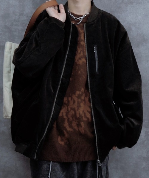 「INTER FACTORY」 ブルゾン MEDIUM ブラック メンズ_画像6