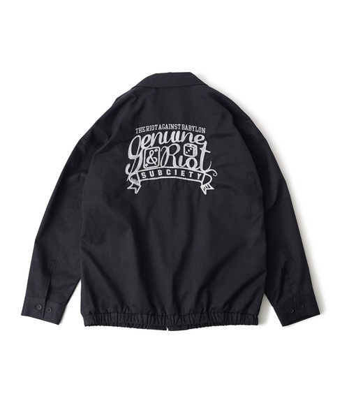 「Subciety」 ブルゾン LARGE ブラック×ホワイト メンズ_画像4
