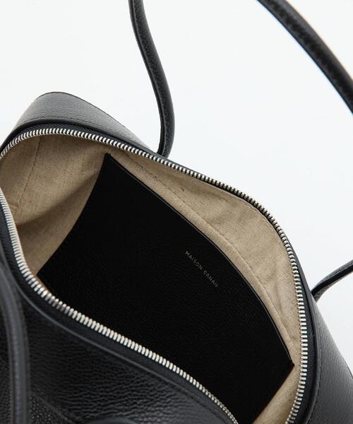 【美品】MAISON CANAU ブラックレザーハンドバッグ MAISON CANAU（メゾンカナウ） ハンドバッグ 「追加」「MAISON CANAU