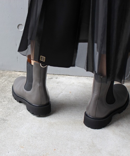 「CAMINANDO」 ショートブーツ 7 グレー レディース_画像7