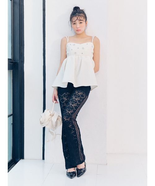 lily brown レースアップスリングバッグパンプス LILY BROWN（リリーブラウン） パンプス レースアップスリングバッグ