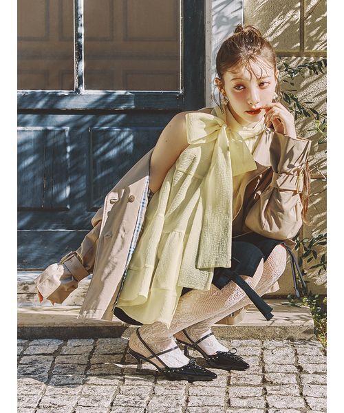 lily brown レースアップスリングバッグパンプス LILY BROWN（リリーブラウン） パンプス レースアップスリングバッグ