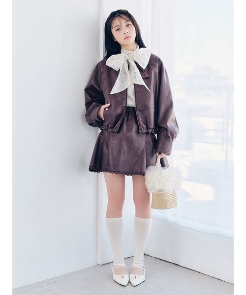 スリングバッグリボンパンプス LILYBROWN LILY BROWN（リリーブラウン） パンプス レースアップスリングバッグ