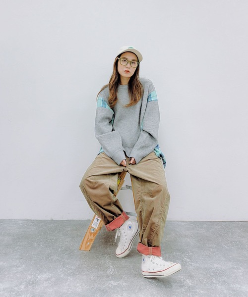 niko and…（ニコアンド） デニムパンツ LARGE ブラック レディース