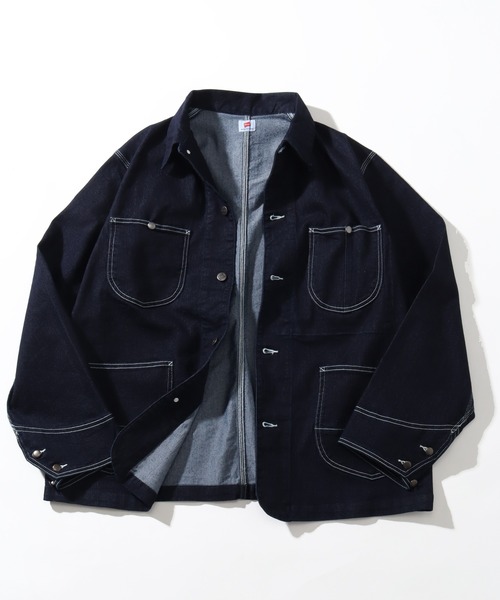 「HANES」 デニムジャケット M ブルー メンズ_画像4