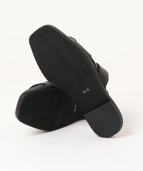 「Piedi Nudi」 フラットサンダル 23.5cm ブラック レディース_画像3