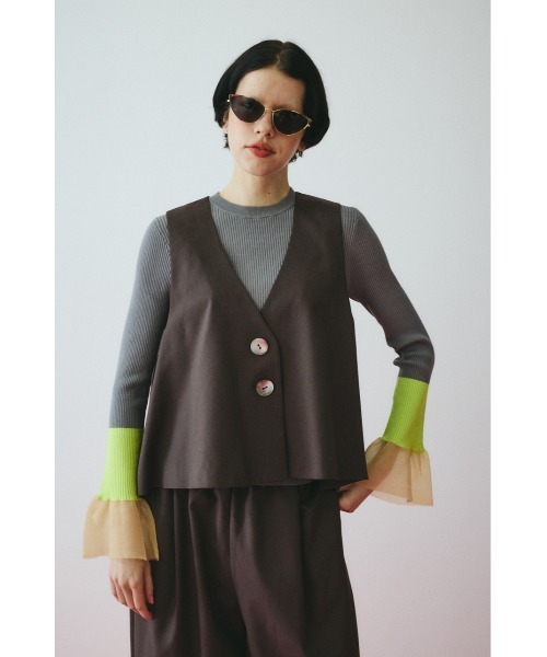 ベスト ジレ A line vest　　Aラインベスト レディースの画像