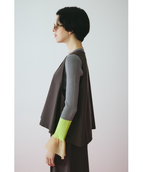 ベスト ジレ A line vest　　Aラインベスト レディースの画像