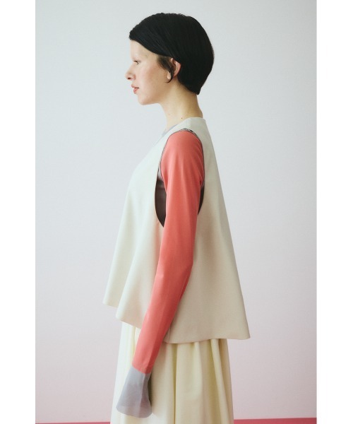 ベスト ジレ A line vest　　Aラインベスト レディースの画像