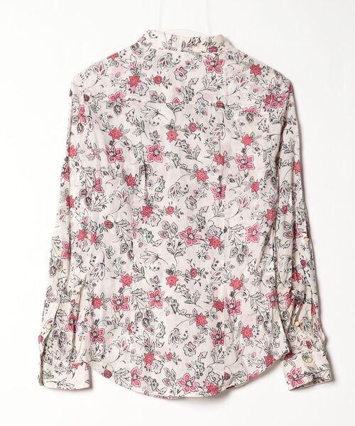 「COMPTOIR DES COTONNIERS」 花柄長袖シャツ 36 ホワイト レディース_画像2