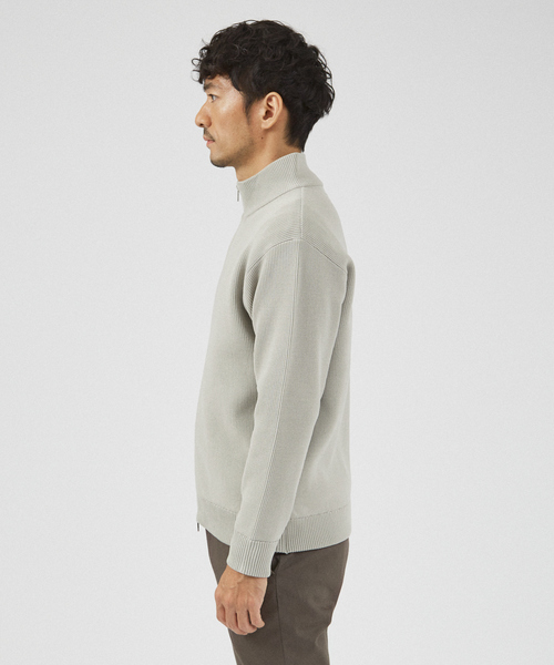 ABAHOUSE GRAY ニットカーディガン 46 ホワイト メンズ : ZOZOTOWN 