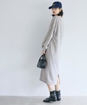 ワンピース 裏毛2wayオフショルダーワンピースの詳細画像3
