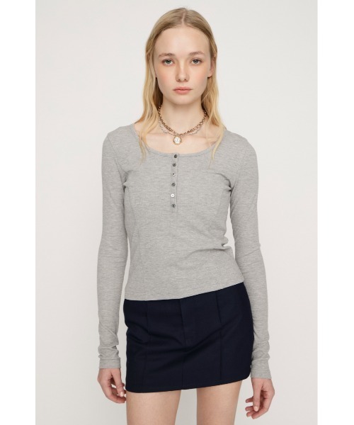 SLY（スライ） ヘンリーネック tシャツ HENRY NECK CUT TOPS ヘンリー