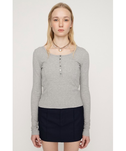 SLY（スライ） ヘンリーネック tシャツ HENRY NECK CUT TOPS ヘンリー