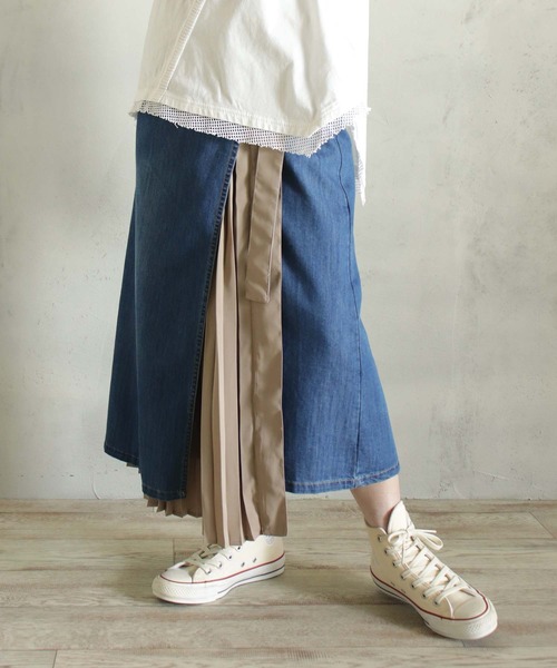 BITTOKO（ビットコ） デニムスカート デニムプリーツスカート