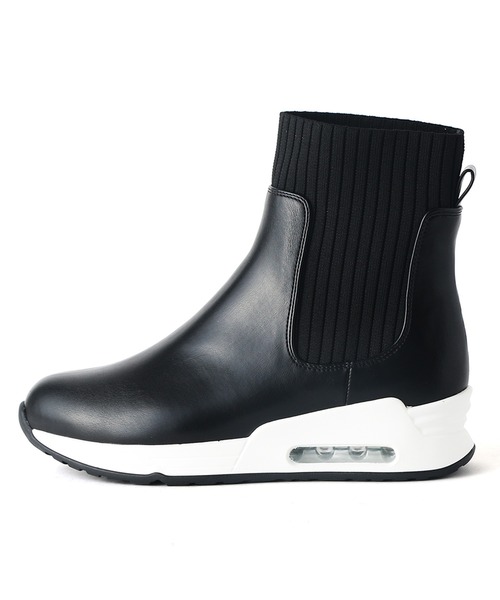 「coca(ANDEX shoes product)」 ショートブーツ LARGE ブラック レディース_画像6