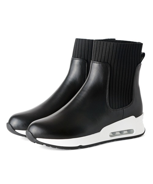 「coca(ANDEX shoes product)」 ショートブーツ LARGE ブラック レディース_画像9