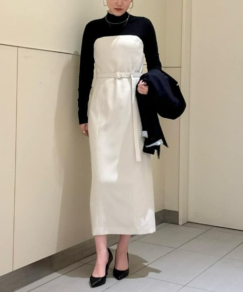 allureville即完売ワンピース allureville（アルアバイル） ワンピース スラブオックステレココンビ